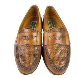 Cole Haan Woven Penny‎ Loafers Brown Mens Size 7.5